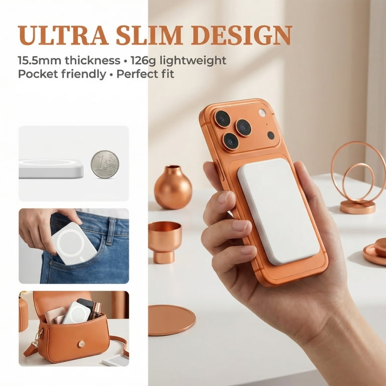 IMG_5100 3 Power Bank Wireless and Magnetic 10000mAh - Image 1