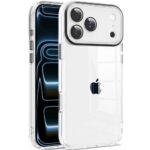 iPhone 18/17 Pro Max Shockproof Transparent With Matching metal Buttons Hybrid Case Cover - Cosmic Black